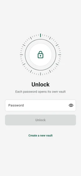 The Cozy Safe unlock screen on a phone